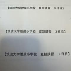ジャック　筑波大学附属小学校 夏期講習 1日目〜3日目 学習教材 ジャック 筑波大学附属小学校 夏期講習 1日目〜3日目 学習教材 - メルカリ