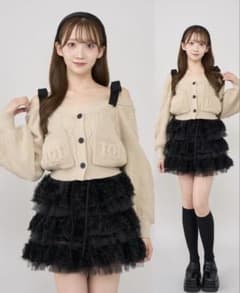 Darich ショルダーリボンVネックニットトップスのサムネイル