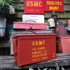 米軍スチール製　弾薬箱AMMO BOX/アンモ缶アーモ缶/米国海兵隊USMCのサムネイル