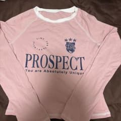 PROSPECT ロゴプリント 長袖Tシャツ ピンクのサムネイル