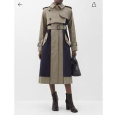 専用！sacai ハウンドトゥースウールトレンチコート　2023AW 最終値下げ 新品未使用 sacai ハウンドトゥースウールトレンチコート