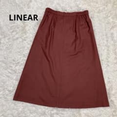 LINEAR リニア ウール100% ロングスカート 赤茶 フレアスカートのサムネイル