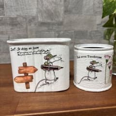 ネズミさん柄☆リメイク缶☆2個セット☆多肉植物に^ ^ - メルカリ