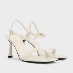 CHARLES & KEITH ホワイト アンクルストラップ サンダルのサムネイル