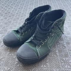 Vans グリーン ハイカットスニーカー　ステッチのサムネイル