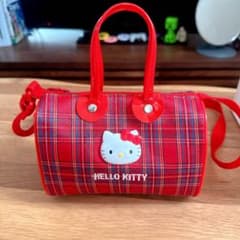 平成レトロ　HELLO KITTY チェック柄ハンドバッグのサムネイル