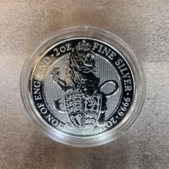 2 オンス 純銀貨 クイーンズビースト 2016 ライオン・イングランド