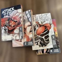 進撃の巨人（Attack on Titan）1-4巻セット 英語版 漫画のサムネイル