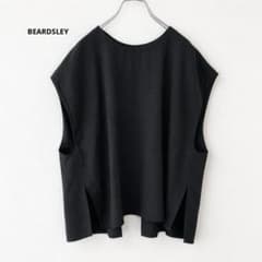 定価1.76万 ビアズリー ショートベスト ブラック 前後2way 重ね着 名品 定価1.76万 ビアズリー ショートベスト ブラック 前後2way 重ね着 名品