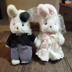 昭和レトロ ウサギのぬいぐるみ 新郎新婦セット - メルカリ