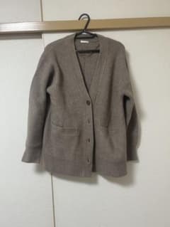GU リブ編みカーディガン Sサイズ ブラウンのサムネイル