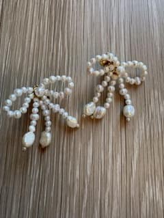 Alhaja Petra earrings パールリボンピアス - メルカリ