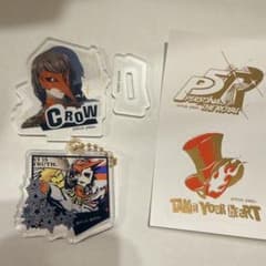 ペルソナ5 明智吾郎　プリンセスカフェ　アクリルキーホルダースタンド ペルソナ5 明智吾郎 ダイソー アクリルスタンド キーホルダー セット