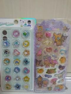 正規品ドロップジュエリーシール日焼けキャラクター＆おはじきシールはぴたんぶい