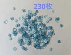 【230枚】ペーパーフラワー クラフトパンチ 花型パーツ ブルー系のサムネイル
