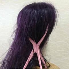 ロングヘアストレート 紫 ウイッグのサムネイル