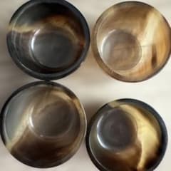 牛角シェービングボウル 泡立て式 シェービングソープカップ ボウル 4つセート 牛角シェービングボウル 泡立て式 シェービングソープカップ ボウル 4