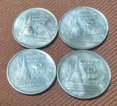 タイ 1バーツ硬貨 4枚セットのサムネイル