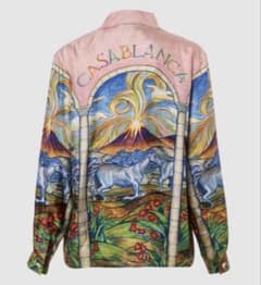 新品 Casablanca 馬柄 長袖シャツ シルク L イタリア製 正規品 - メルカリ