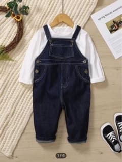 子供服 オーバーオール デニム サロペット 男の子 女の子 ベビー服 80のサムネイル