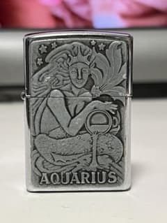 Zippo　アンティーク　オイルライター　水瓶座　Aquarius  12星座のサムネイル