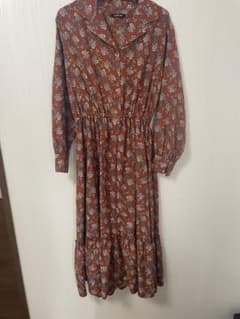 AS KNOW AS PINKY 花柄シャツワンピース ブラウンのサムネイル