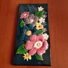 花柄陶器壁掛け装飾のサムネイル