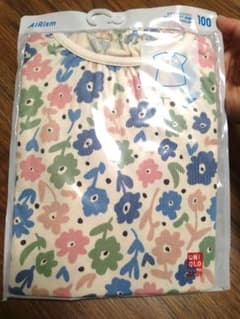 UNIQLO BABY AIRism コットンTシャツ 花柄 100のサムネイル