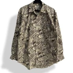 良好 ビンテージオープンカラーシャツ 90s VINTAGE 総柄 古着 抽象柄 