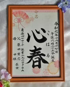 リリ様専用手書き和柄命名書のサムネイル