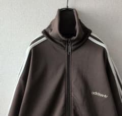 希少サイズ、adidas フロッキーロゴ トラックジャケット 4XO ブラウンのサムネイル