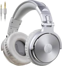 OneOdio Pro 10 모니터 헤드폰 유선 저음 강화 AB1 화이트