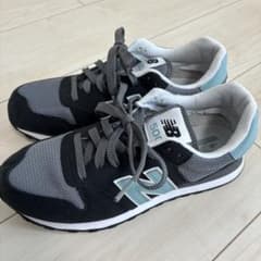 New Balance 500 グレー/ブラック/水色 スニーカーのサムネイル