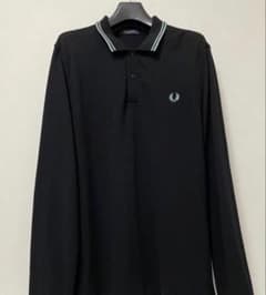 FRED PERRY ブラック 長袖ポロシャツ XLのサムネイル