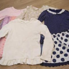 女の子120　長袖ワンピース　トップス　まとめ売り　4枚のサムネイル