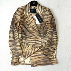 新品未使用✨エルマンノシェルビーノ 24SS シルキーレオパードジャケット 新品未使用✨エルマンノシェルビーノ 24SS シルキーレオパード