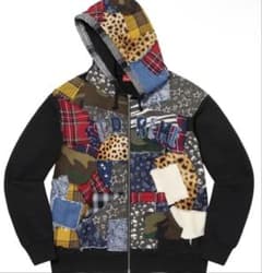 【着画有】supreme Patchwork Zip Up Hooded Mのサムネイル
