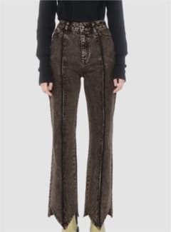 VIAVANDA V Cut Denim Pants / IVORYのサムネイル