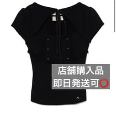 andmary Bell frill knit tops black - メルカリ