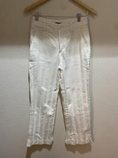 ホワイト ストライプ カジュアルパンツ ZARA ザラ　26 ホワイトパンツ