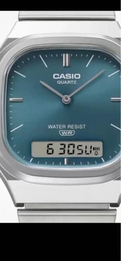 美品‼️動作確認済❗️カシオCASIO 時計AQ-240E-3AJF ブルーグリー