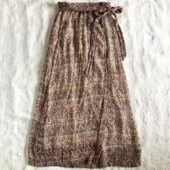 イザベルマランエトワール シルク ラップロングスカート 34 ブラウン イザベルマランエトワール シルク ラップロングスカート 34 ブラウン