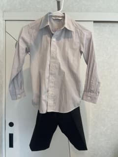 グレー 長袖シャツ ハーフパンツ　130cmのサムネイル