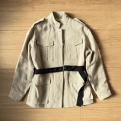 【UNION LAUNCH】リネンジャケット　ロンハーマン　ミリタリー　ベージュ UNION LAUNCH】リネンジャケット ロンハーマン ミリタリー ベージュ