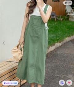新品未使用　ジャンパースカート サロペット　グリーン DAY CLOSETのサムネイル