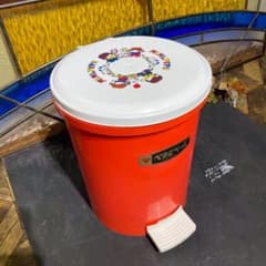 ◆未使用◆ 昭和レトロ　ペダル式ゴミ箱　ヴィンテージ　レトロモダン　アンティーク ◇未使用◇ 昭和レトロ ゴミ箱 ヴィンテージ 70's レトロモダン