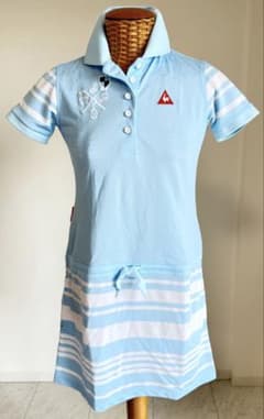 LE COQ GOLF ルコックゴルフウェア　　半袖ワンピース ブルーサイズMのサムネイル