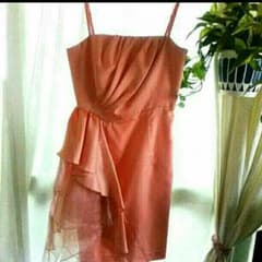 りらくま子様専用　サーモンピンクドレスのサムネイル