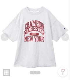■Champion ロゴNY TEE （グレー）のサムネイル
