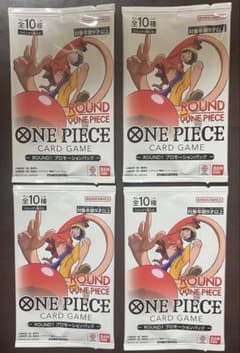 ONE PIECEカードゲーム ROUND1プロモカード4枚セット 未開封】ONEPIECEカードゲーム ROUND1プロモ4パックセット - メルカリ